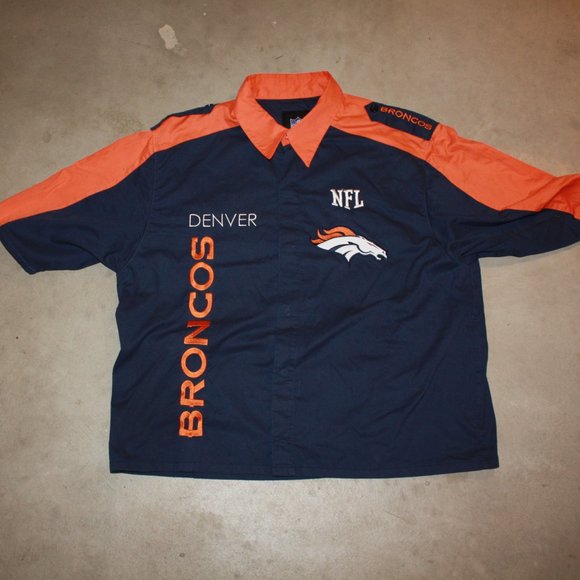 Denver Broncos NFL Embroidered Button Down Shirt - Picture 9 of 10